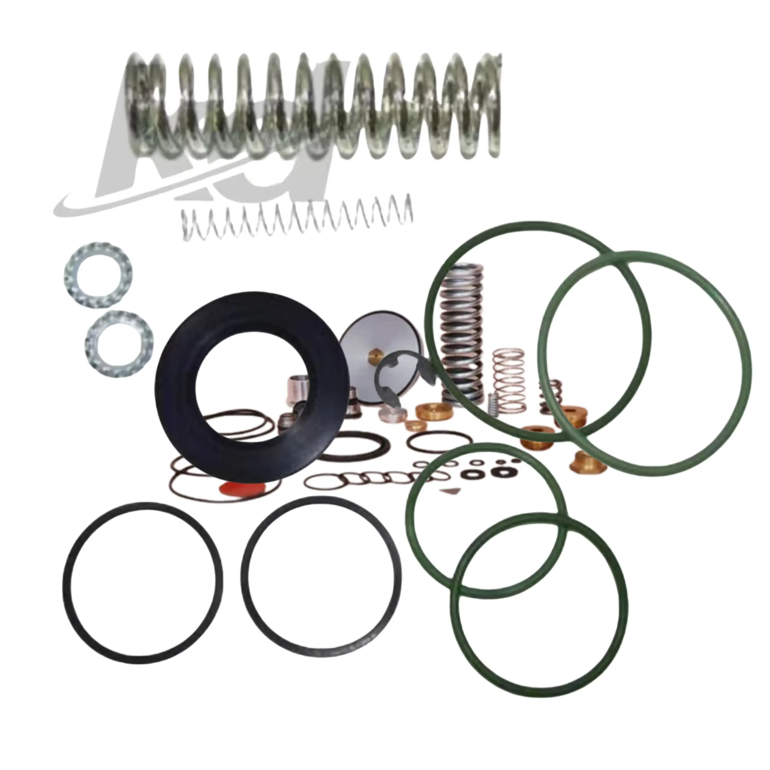 Complete screw compressor service kit with genuine replacement filters and lubricant for rotary screw air compressor maintenance