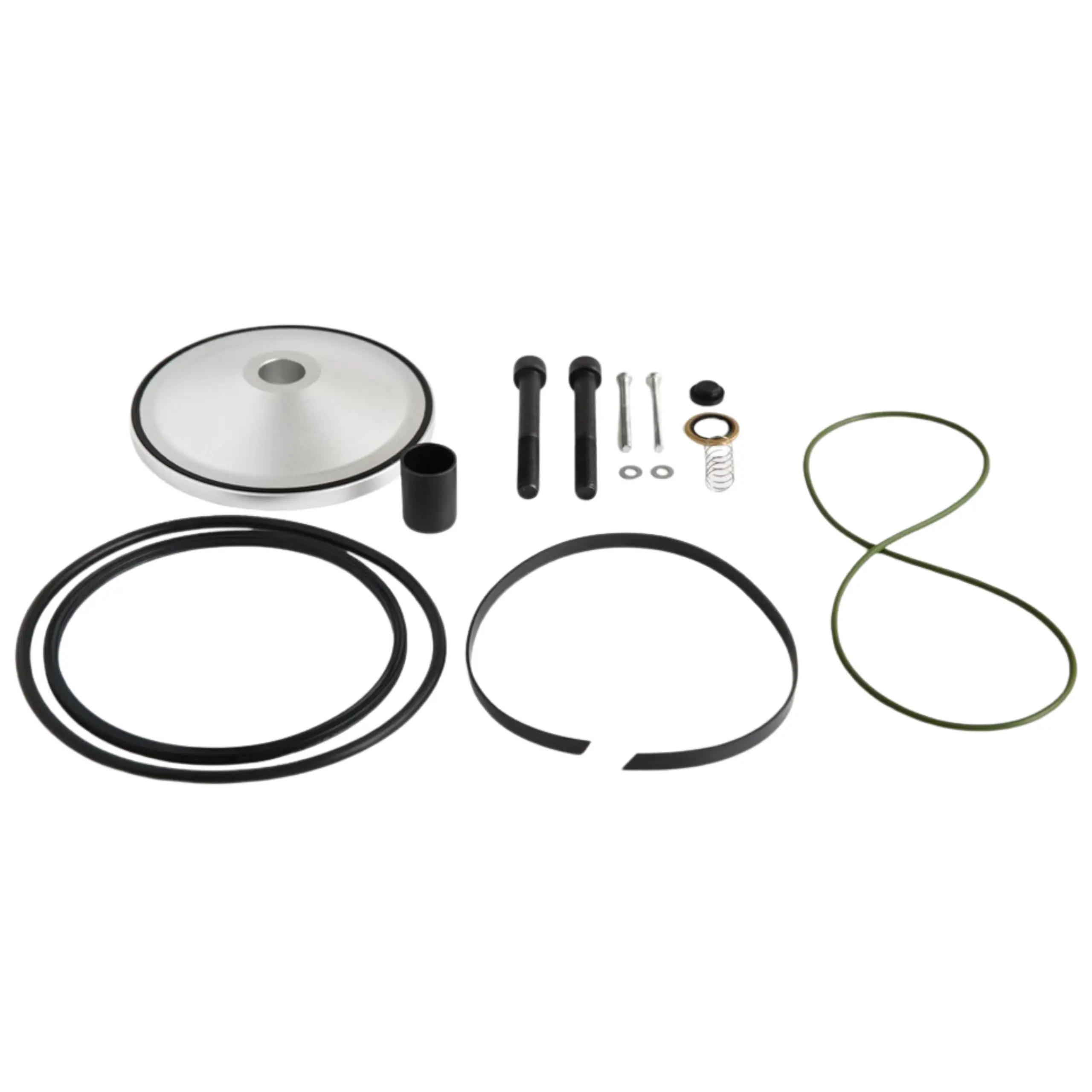 Screw compressor service kit with air filter, oil filter, separator element, and lubricant for industrial air compressor maintenance