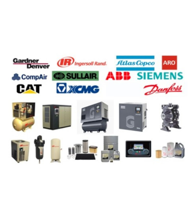Industrial air compressors, compressor spare parts, filters, controllers, and OEM brands for industrial applications